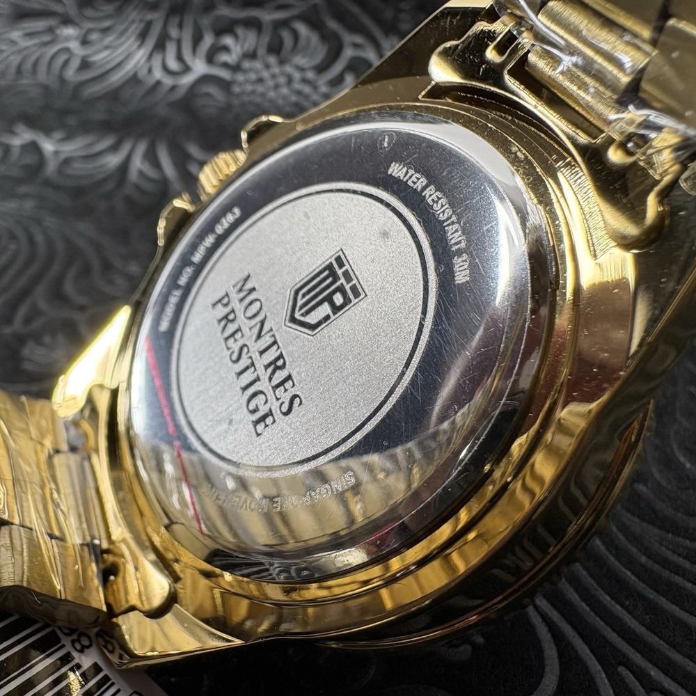 Invicta Montres Prestige Men's Gold/Black Watch 43mm MPW-0263 New In Box - Picture 9 of 10